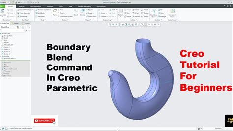 Boundary Blend Command In Creo Parametric Creo Tutorial For Beginners