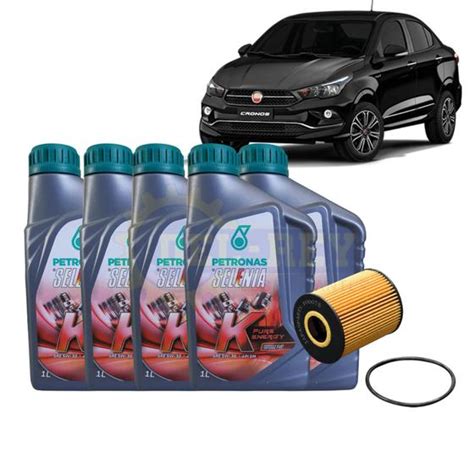 Kit Troca de Óleo Petronas Selenia Pure Energy 5w 30 Filtro de Óleo