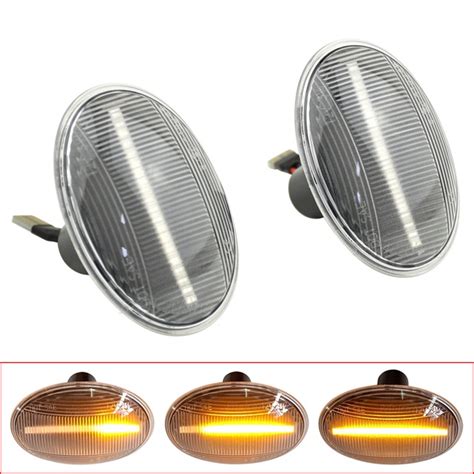 2PCS ไหลไฟเลยวแบบไดนามก LED Side Marker ดานขาง Blinker สำหรบ BMW