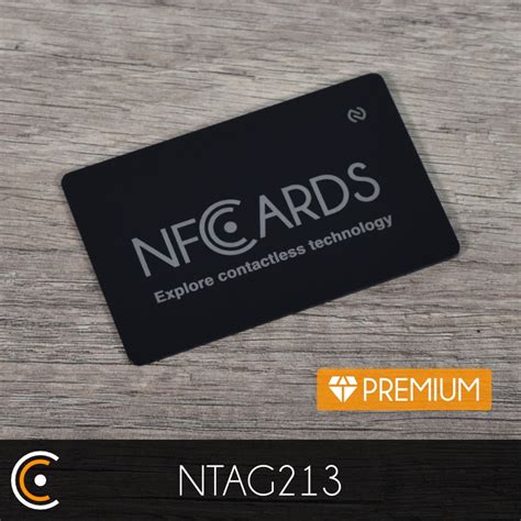 Custom NFC Card NXP NTAG213 Premium Black Metal PVC Front