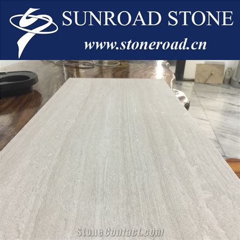 White Wood Marble Sandblasted Tiles Wooden White From China