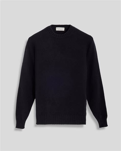 Black Wool And Cashmere Crewneck Sweater