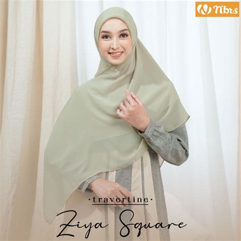 Jual Jilbab Segiempat Terbaru Nibras Hijab Ziya Square Original