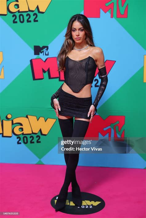 Tini Stoessel Poses On The Red Carpet During Mtv Miaw 2022 At Pepsi