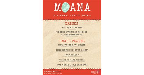 Moana Movie Themed Dinner Menu Ideas Popsugar Food Photo 13