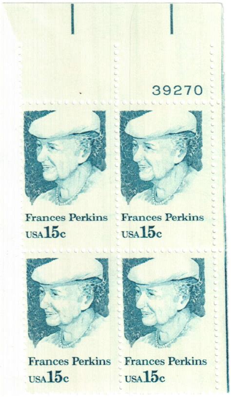 1821 1980 15c Frances Perkins Mystic Stamp Company