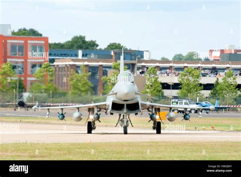 Eurofighter Typhoon Taxiing Before Take Off At The Farnborough Airshow