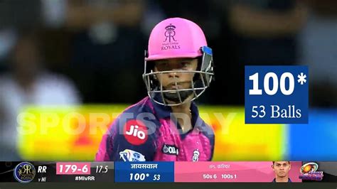 Yashasvi Jaiswal Batting Today Yashasvi Jaiswal Century Today Rr Vs