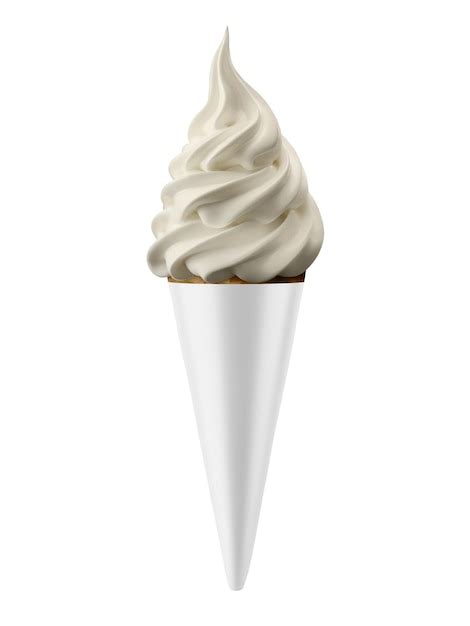 Premium Photo A Image Of A Ice Cream Cone Mockup Isolated On A White