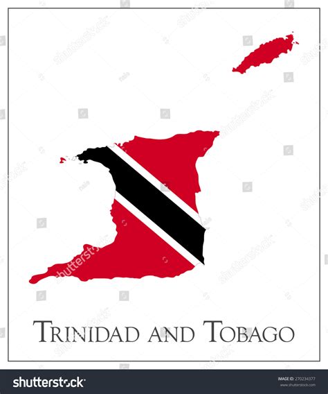 Vector Illustration Trinidad Tobago Flag Map Stock Vector Royalty Free 270234377 Shutterstock