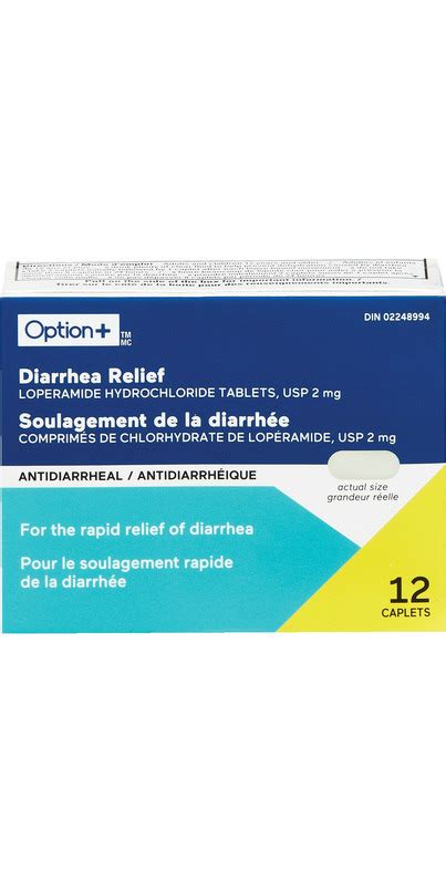 Buy Option Diarrhea Relief Loperamide Hydrochloride Tablets USP 2mg At