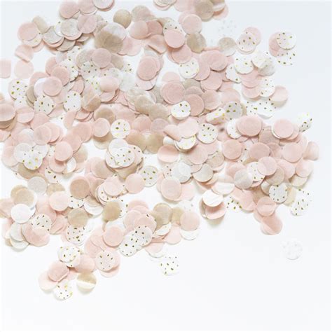 Dusty Blush Champagne And Gold Confetti Tissue Paper Biodegradable Wedding Party