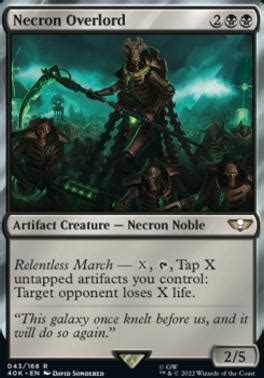 Necron Overlord Universes Beyond Warhammer 40 000 Foil Commander