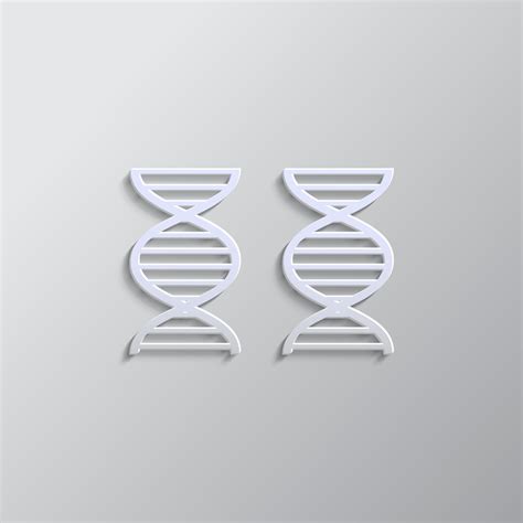 Genome Icon Dna Paper Style Grey Color Vector Background Paper