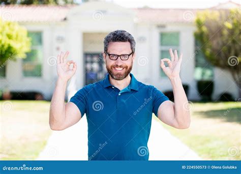 Back To School Knowledge And Education Mature Teacher Nerd Looking Smart Stock Image Image