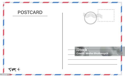 Postcard Border Template Creative Vector Illustration Of Postcard Stock ...