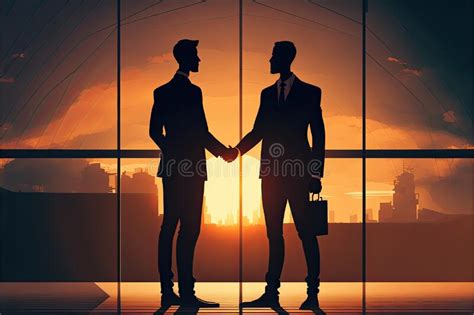 Illustration of Business Men Shaking Hands Stock Illustration ...