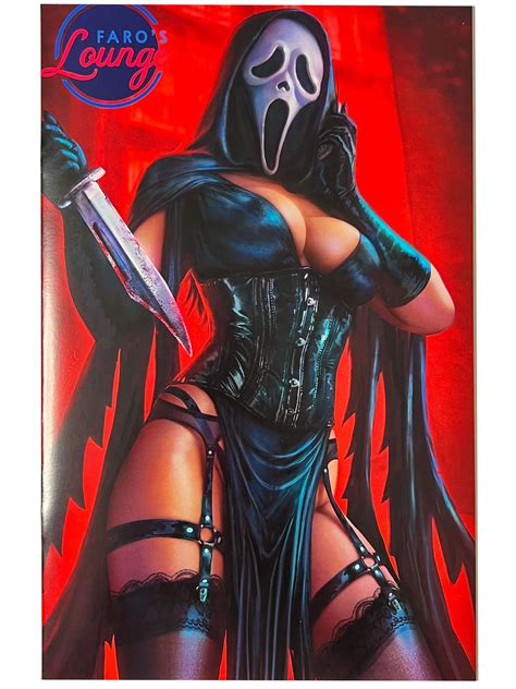 Faros Lounge Scream Ghostface Variant Sun Khamunaki 2022 Nm Chrizm Comics And Collectibles