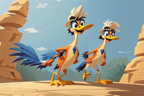 Premium Photo Cute Road Runner Cartoon Character Vector Illustration