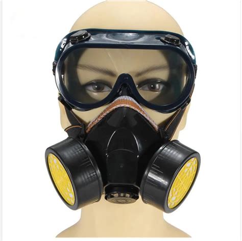 New Protection Filter Dual Gas Mask Chemical Gas Anti Dust Paint Respirator Face Mask With