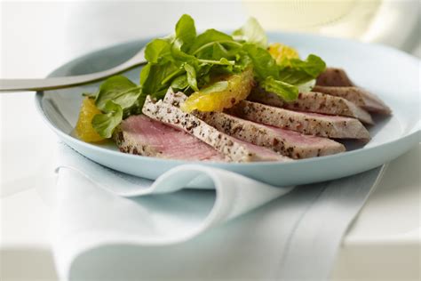 Seared Black Pepper Crusted Ahi Tuna Steaks Recipe