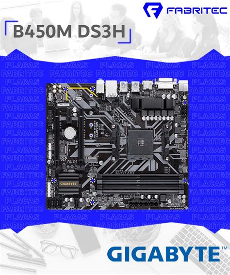 Motherboard Gigabyte B450m Ds3h B450m Ds3h Am4 Amd Corporacion Fabritec