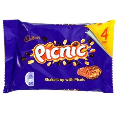 Cadbury Picnic 4 Pack Uk British Chocolate Bars