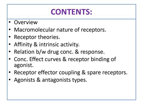 Solution Principles Of Drug Receptor Interactions Pharmacy Notes