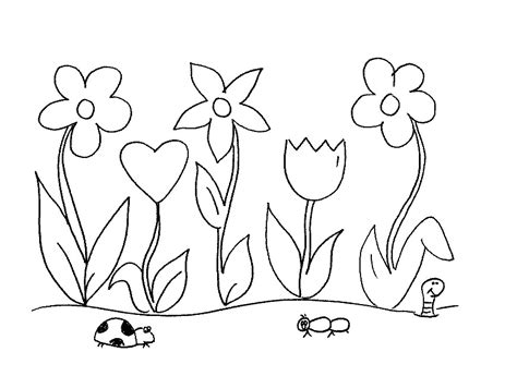 Easy Garden Coloring Pages