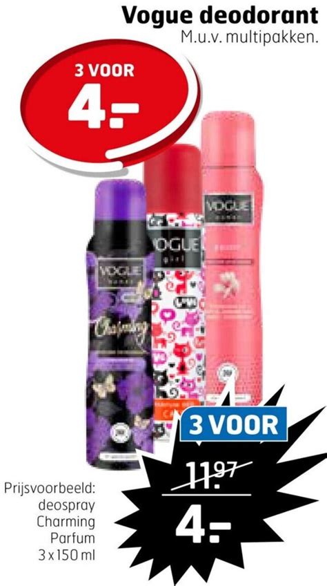 Vogue Deodorant M U V Multipakken Aanbieding Bij Trekpleister