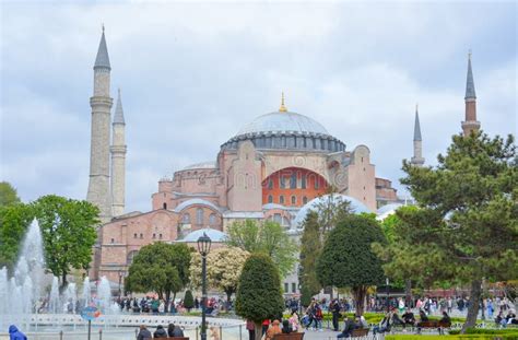 Istanbul Turkey May Panoramic View Of Hagia Sophia Holy