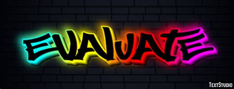 Evaluate Text Effect and Logo Design Word