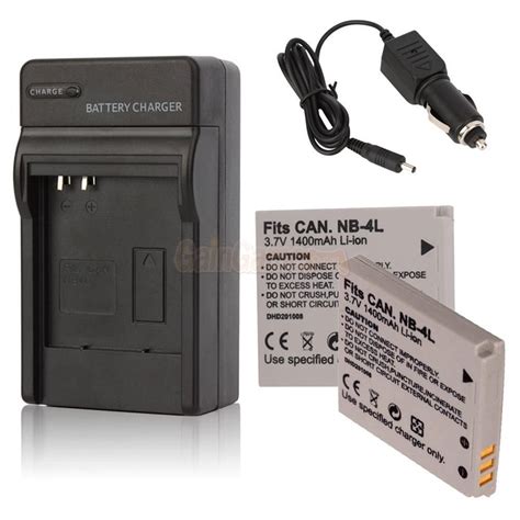 2 NB 4L Battery Charger For Canon PowerShot ELPH 100 300 HS IXUS 115 220