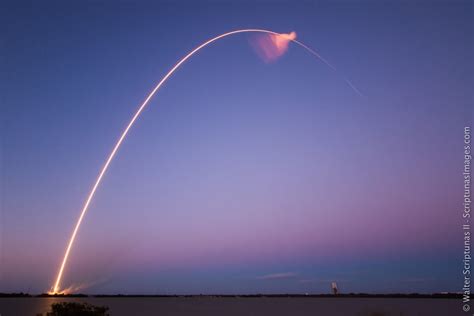 Spacex Falcon Dazzles With Dramatic Ses Sunset Launch Photo Video