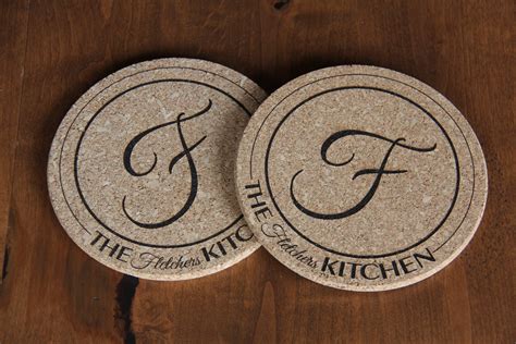 Personalized Large Kitchen Hot Pads Set Of Fletcher Style