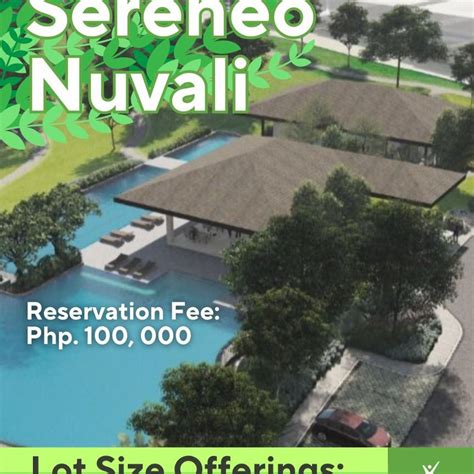 Residential Lots For Sale At Sereneo Nuvali Calamba Laguna Lot