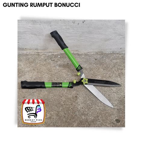 Jual Gunting Rumput Bonucci Gagang Besi Lapis Karet Gunting Pagar