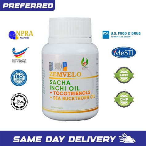 Zemvelo Sacha Inchi Tocotrienol Seabuckthorn Oil S Bottle Shopee