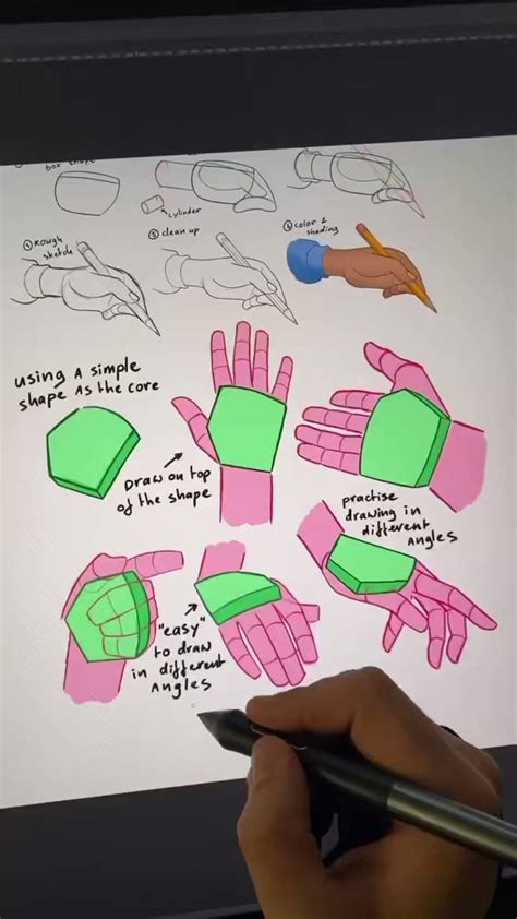 Mitch Leeuwe On Twitter A Cool Tip To Draw Hands In Difficult Angles A Thread With More Hand