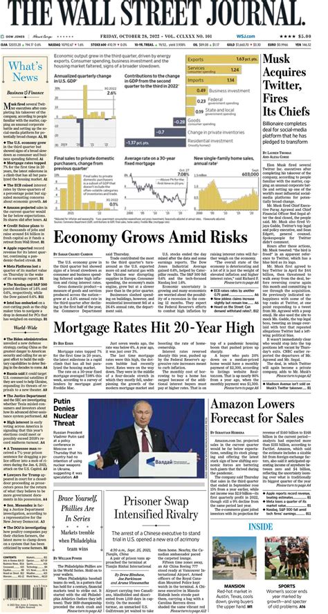 The Wall Street Journal On Twitter Take An Early Look At The Front