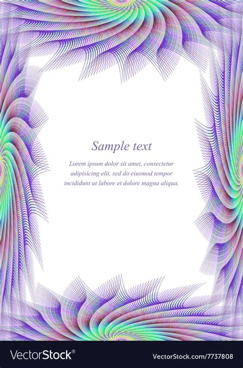 Colored page border design template Royalty Free Vector