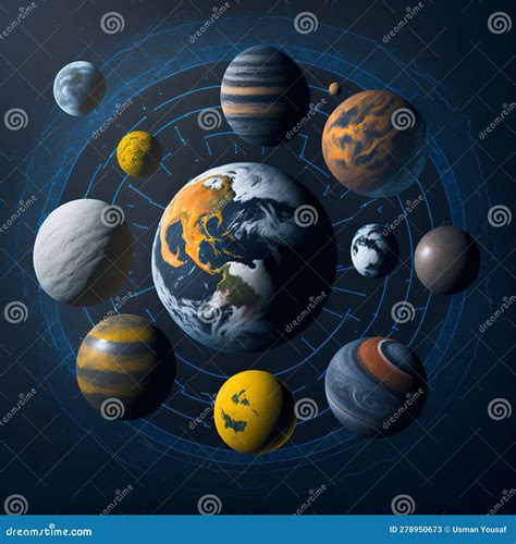 Ai Generated Solar System with Eight Planets in Orbit Around the Su ...