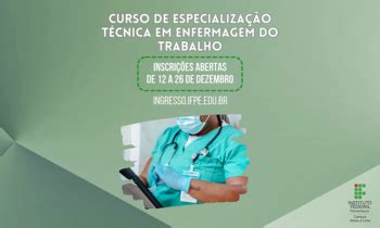 Especialização Em Enfermagem Do Trabalho - Inscrições para Especialização Técnica em Enfermagem do Trabalho ocorre ...