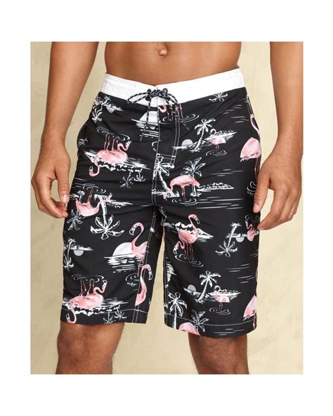 Tommy Hilfiger Flamingo Boardshorts In Black For Men Lyst