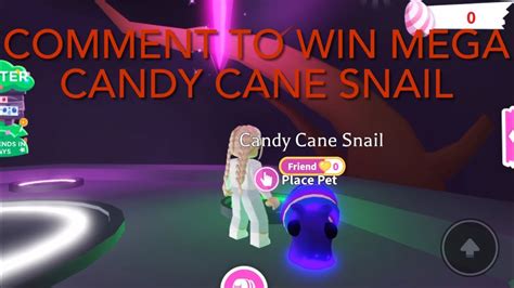 Easter Giveaway First Mega Neon Candy Cane Snail Made In Adopt Me