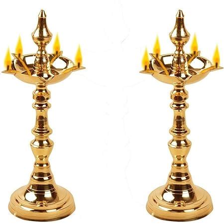 Buy Ansh Boutique Brass Traditional Kerala Brass Oil Ghee Diya Deepak