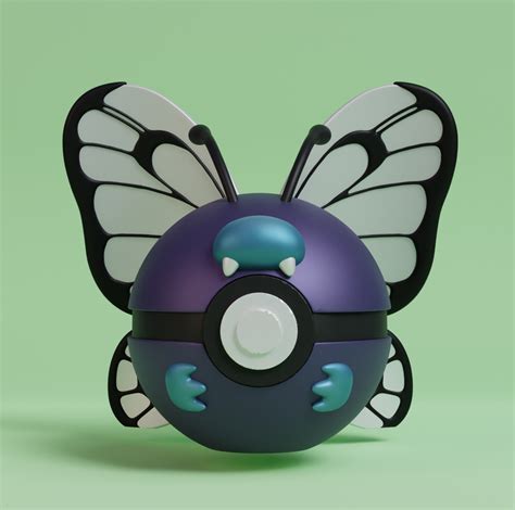 Stl File Pokemon Caterpie Metapod Butterfree D Print Model To