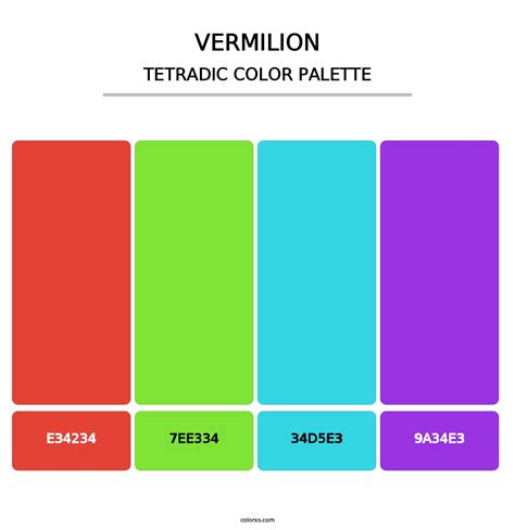 Vermilion color palettes - colorxs.com