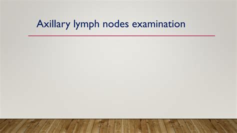 Solution Axillary Lymph Nodes Examination Studypool