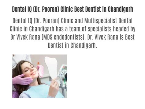 PPT Dental IQ Dr Pooran Clinic Best Dentist In Chandigarh